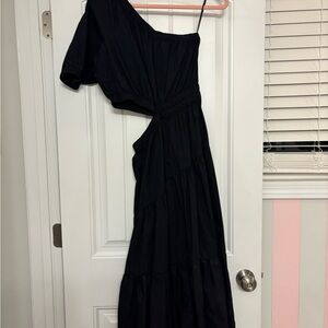 Steve Madden Black One-Shoulder Dress